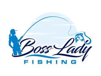 Boss Lady Fishing logo design by mutafailan