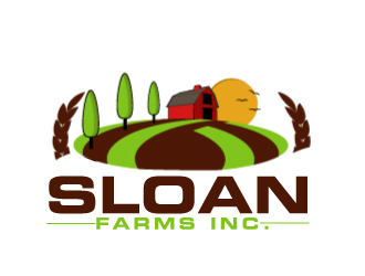 Sloan Farms Inc. logo design by ElonStark