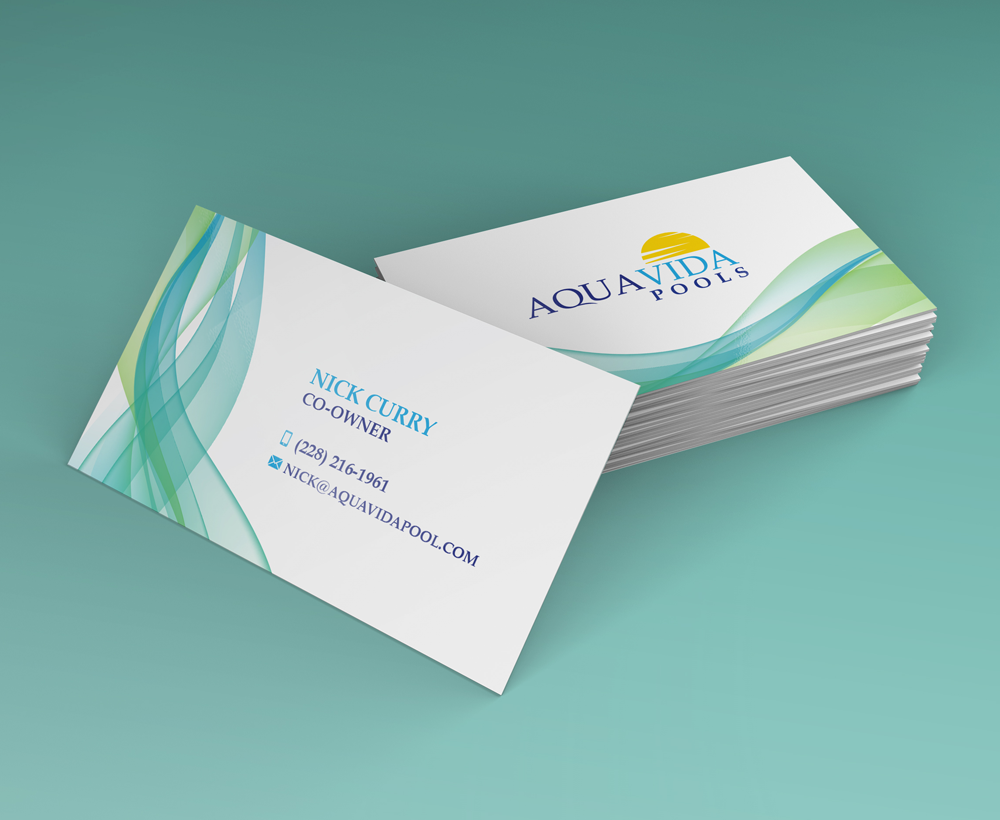 AquaVida Pools logo design by yoecha