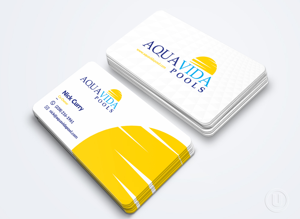 AquaVida Pools logo design by Ulid