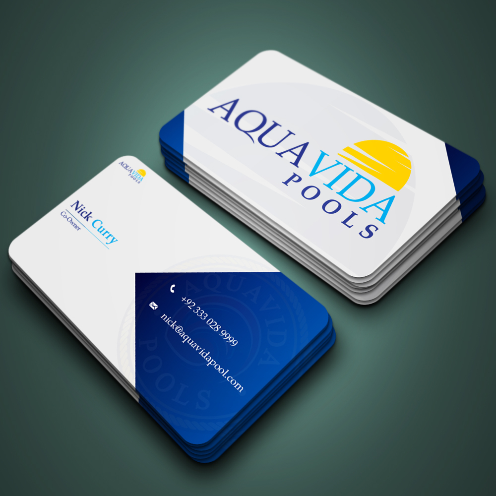 AquaVida Pools logo design by ansh