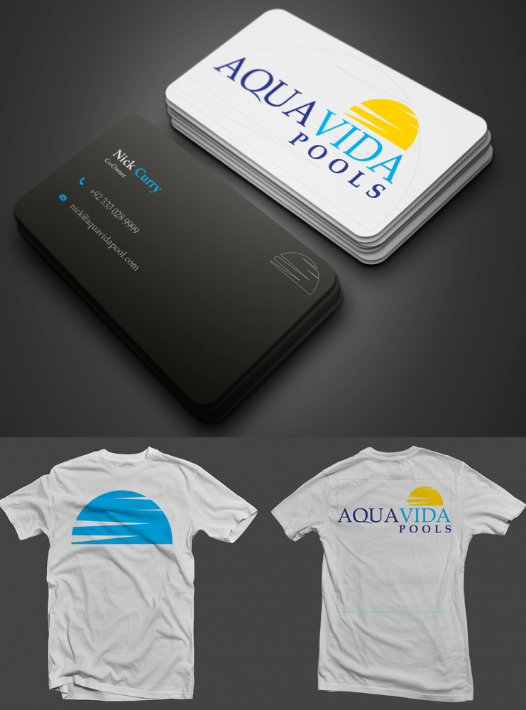 AquaVida Pools logo design by ansh