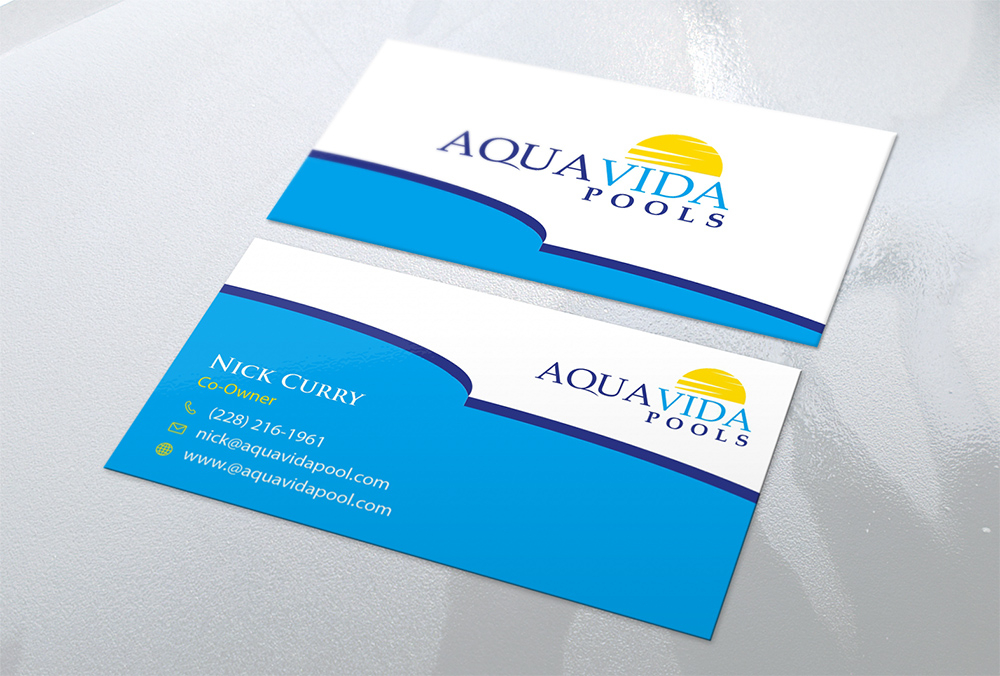 AquaVida Pools logo design by Ibrahim