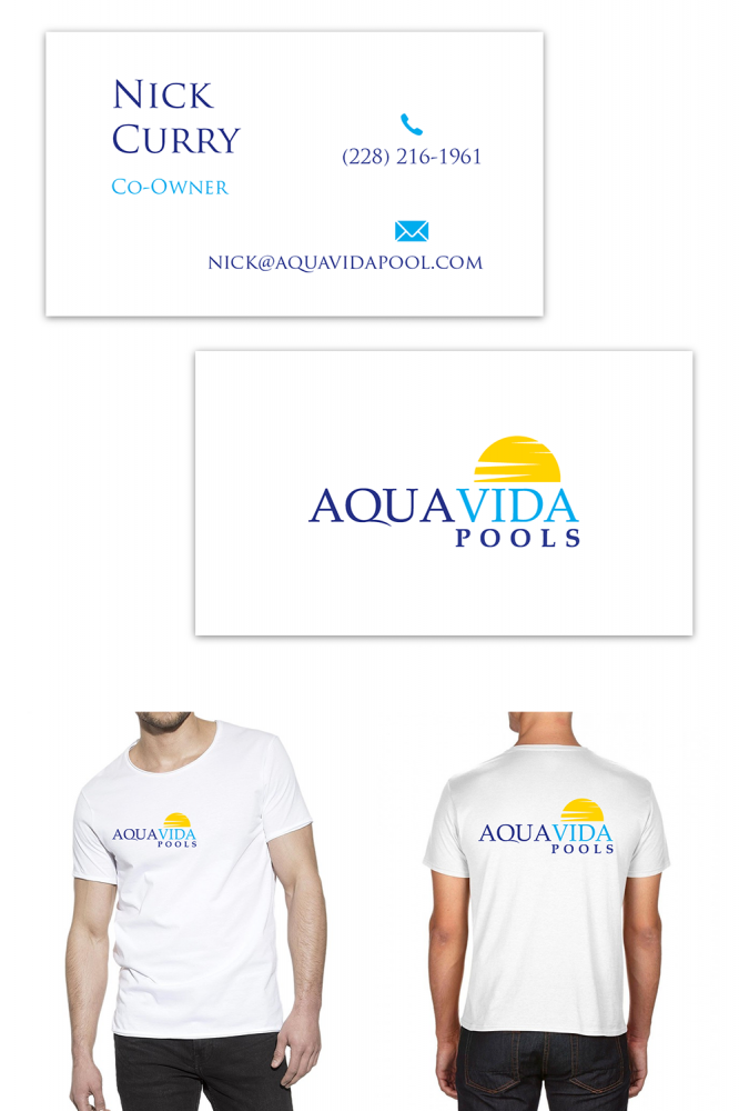AquaVida Pools logo design by DM_Logo