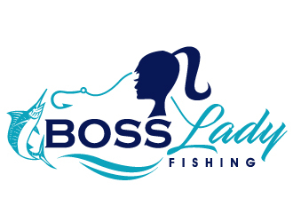Boss Lady Fishing logo design by PMG