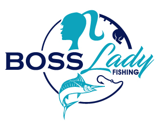 Boss Lady Fishing logo design by PMG
