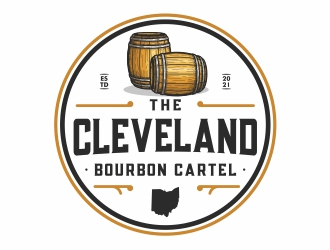 The Cleveland Bourbon Cartel logo design by Mardhi