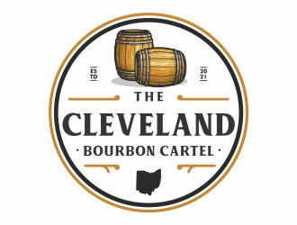 The Cleveland Bourbon Cartel logo design by Mardhi