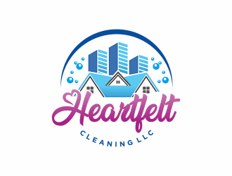 Heartfelt Cleaning LLC logo design by veter