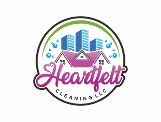 Heartfelt Cleaning LLC logo design by veter