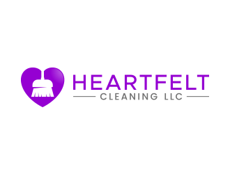 Heartfelt Cleaning LLC logo design by lexipej
