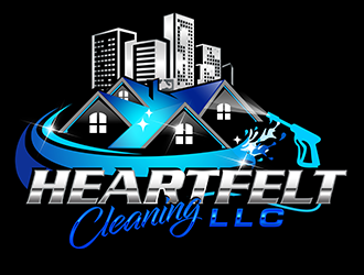 Heartfelt Cleaning LLC logo design by 3Dlogos