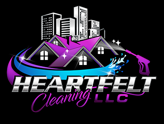 Heartfelt Cleaning LLC logo design by 3Dlogos