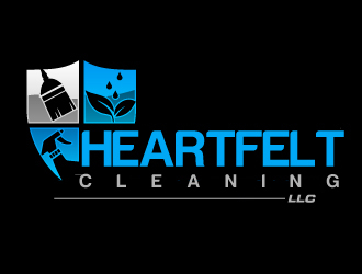 Heartfelt Cleaning LLC logo design by ElonStark