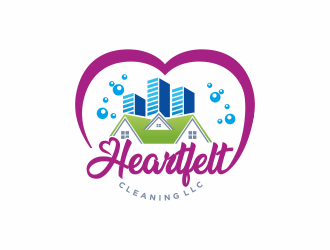 Heartfelt Cleaning LLC logo design by veter