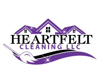 Heartfelt Cleaning LLC logo design by webmall