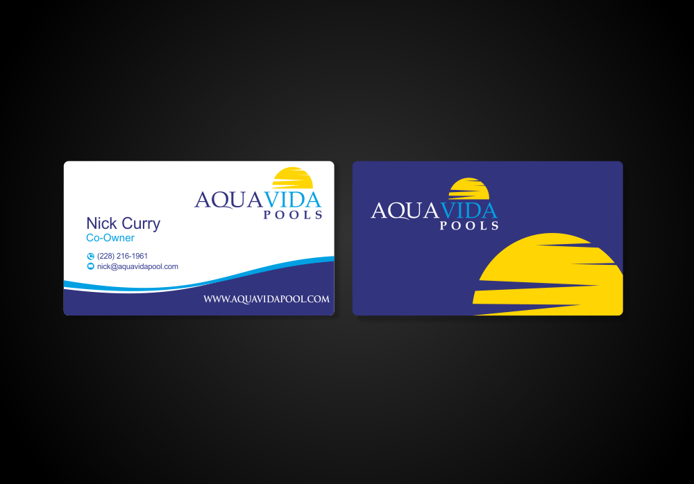 AquaVida Pools logo design by Dhieko