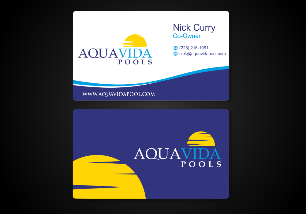 AquaVida Pools logo design by Dhieko