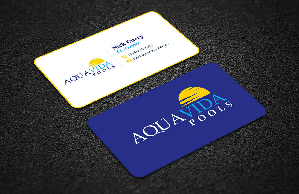 AquaVida Pools logo design by grea8design