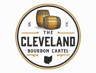 The Cleveland Bourbon Cartel logo design by Mardhi