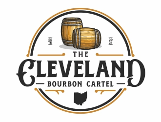 The Cleveland Bourbon Cartel logo design by Mardhi