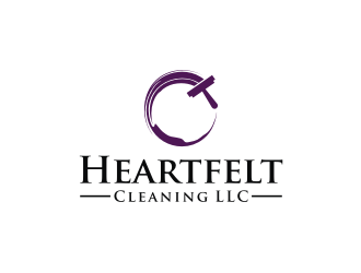Heartfelt Cleaning LLC logo design by mbamboex