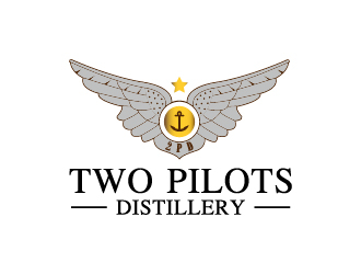 Two Pilots Distillery Inc.  logo design by pilKB