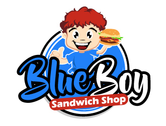Blue Boy Sandwich Shop logo design by ElonStark