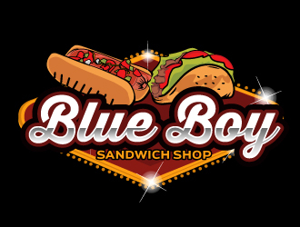 Blue Boy Sandwich Shop logo design by ElonStark