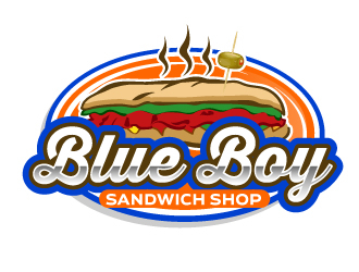 Blue Boy Sandwich Shop logo design by ElonStark