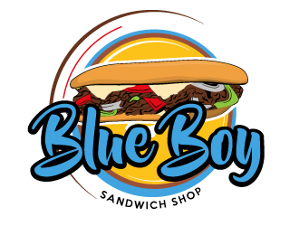 Blue Boy Sandwich Shop logo design by ElonStark