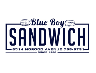 Blue Boy Sandwich Shop logo design by LucidSketch