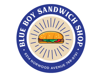 Blue Boy Sandwich Shop logo design by MonkDesign