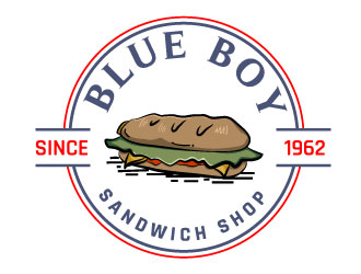 Blue Boy Sandwich Shop logo design by MonkDesign