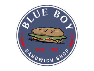Blue Boy Sandwich Shop logo design by MonkDesign