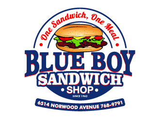 Blue Boy Sandwich Shop logo design by yans