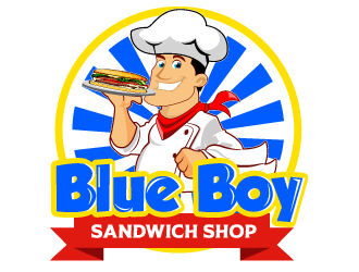 Blue Boy Sandwich Shop logo design by Suvendu