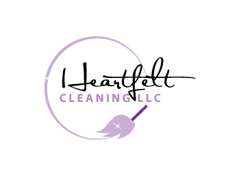 Heartfelt Cleaning LLC logo design by webmall