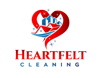 Heartfelt Cleaning LLC logo design by PRN123
