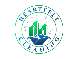 Heartfelt Cleaning LLC logo design by PRN123