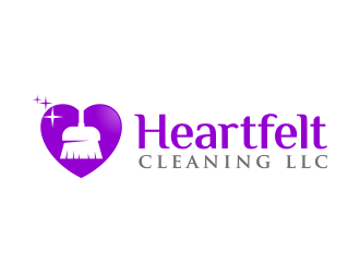 Heartfelt Cleaning LLC logo design by lexipej