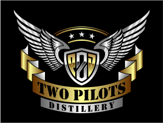 Two Pilots Distillery Inc.  logo design by cintoko