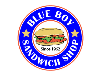 Blue Boy Sandwich Shop logo design by chumberarto