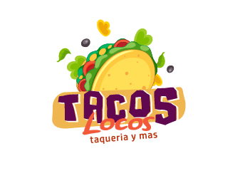 Los Tacos Locos  logo design by fawadyk