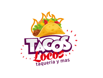 Los Tacos Locos  logo design by fawadyk
