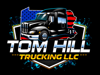 TOM HILL TRUCKING  LLC logo design by DreamLogoDesign