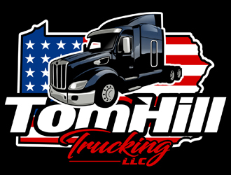 TOM HILL TRUCKING  LLC logo design by DreamLogoDesign