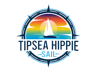 Tipsea Hippie Sail logo design by Suvendu