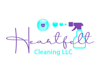 Heartfelt Cleaning LLC logo design by chumberarto