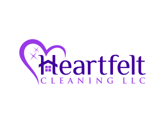 Heartfelt Cleaning LLC logo design by ingepro
